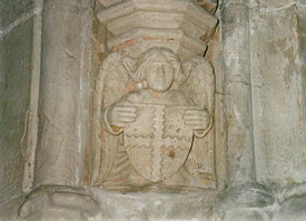The engrailed cross of the Clan Sinclair in Rosslyn Chapel