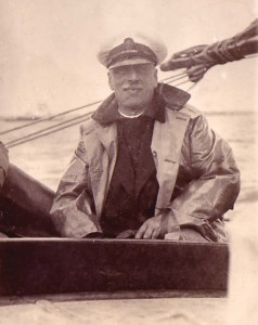 Major C H Douglas on his yacht